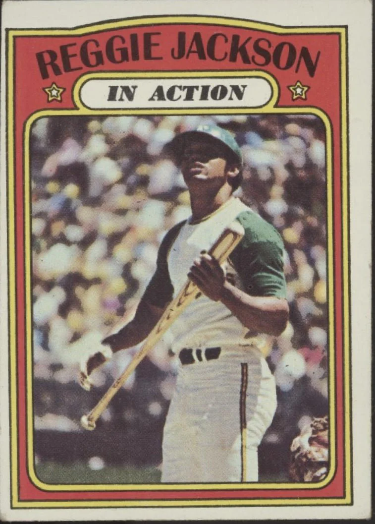 Reggie Jackson 1972 Topps In Action #436 Oakland Athletics VG-EX