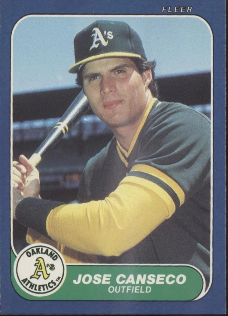 Jose Canseco 1986 Fleer Update RC #U-20