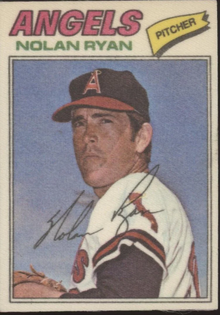 Nolan Ryan 1977 Topps Cloth Stickers #40 California Angels EX-NM