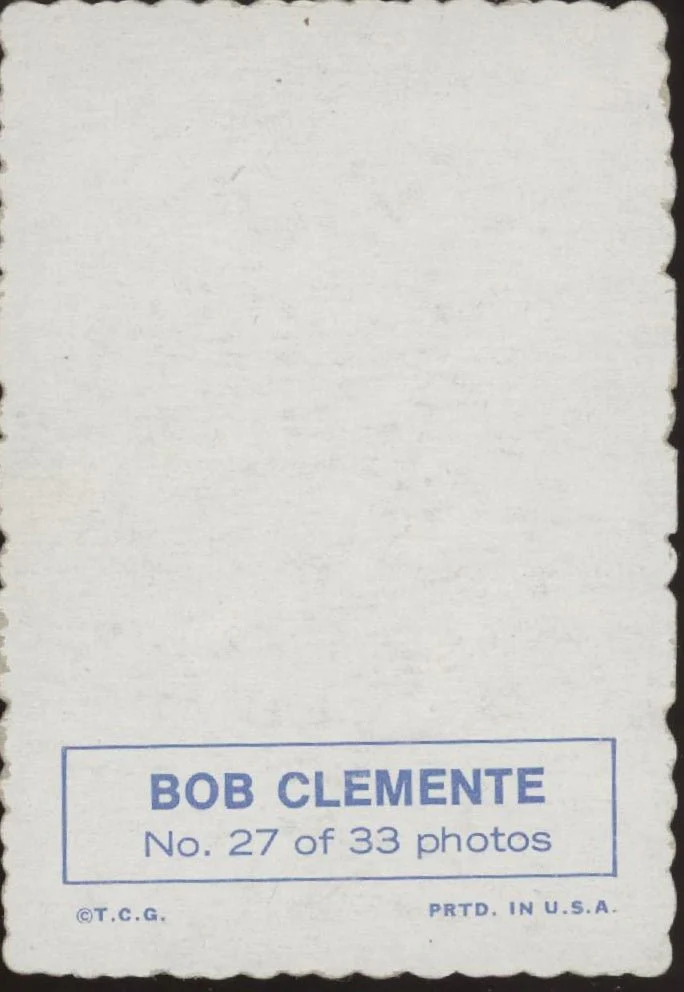 Bob Clemente 1969 Topps Deckle Edge #27 Pittsburgh Pirates VG-EX