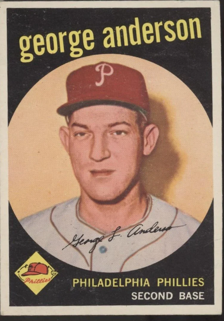 413-george-anderson-1959-topps-rc-338-philadelphia-phillies-vg-ex-2-1.webp George Anderson 1959 Topps RC #338 Philadelphia Phillies VG-EX #2