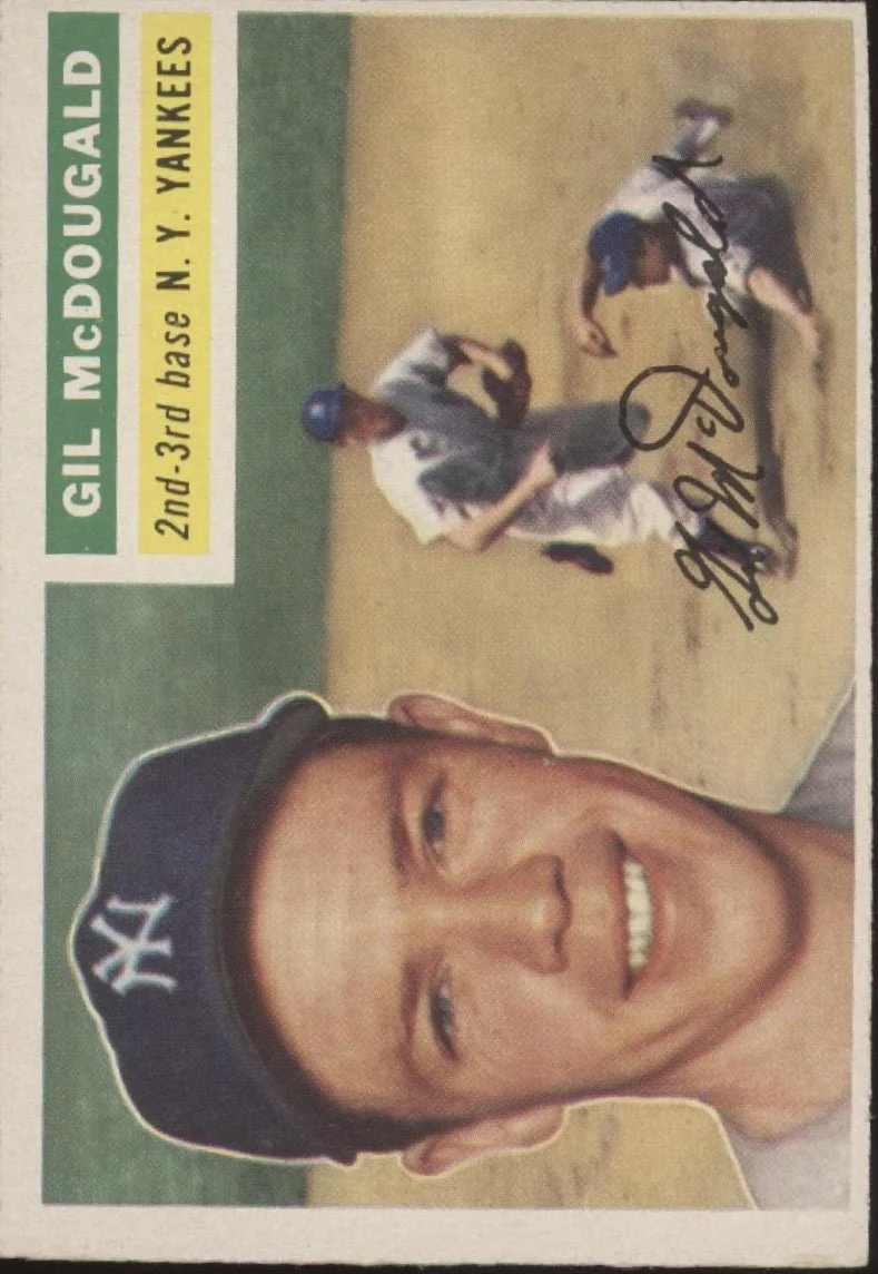 Gil McDougald 1956 Topps #225 New York Yankees EX #2