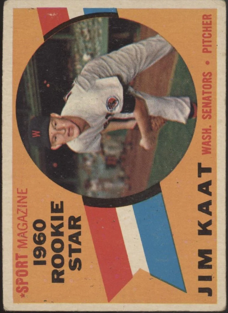 Jim Kaat 1960 Topps Rookie Star RC #136 Washington Senators VG