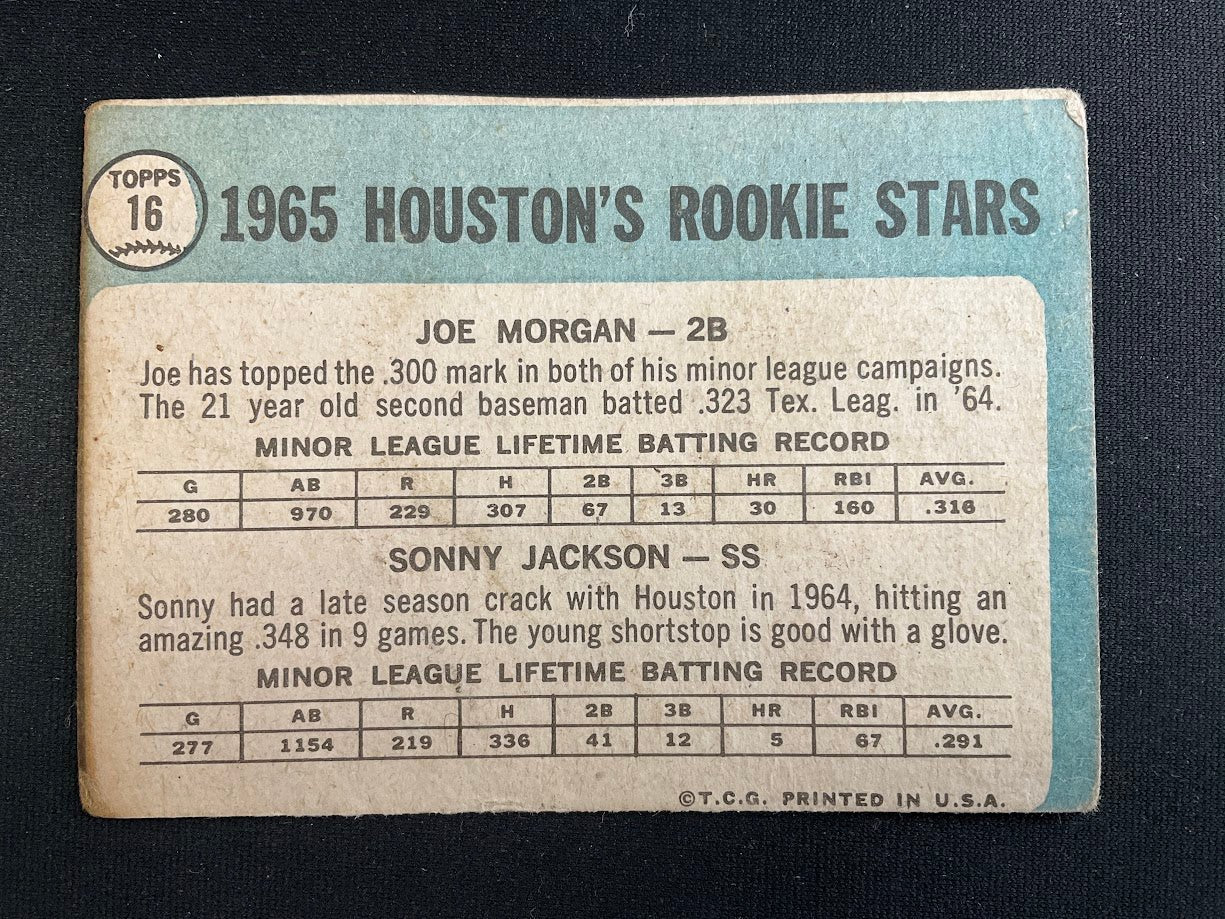424-joe-morgan-sonny-jackson-1965-topps-rookie-stars-16-pr-4.jpg Joe Morgan / Sonny Jackson 1965 Topps Rookie Stars #16 PR