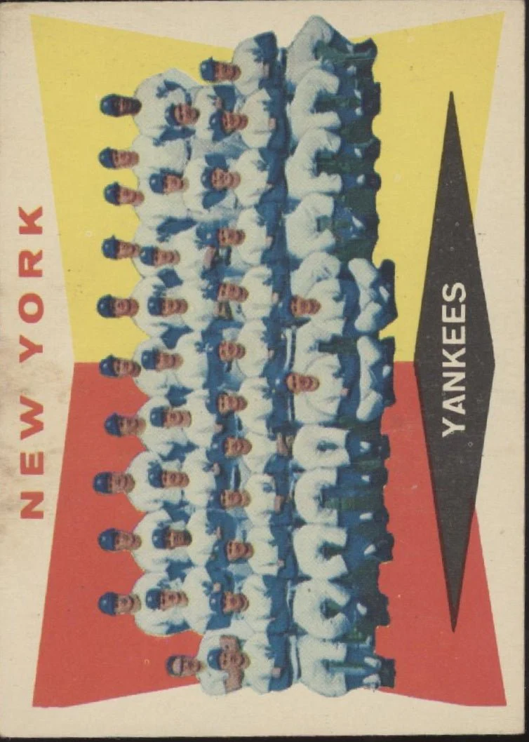 New York Yankees 1960 Topps Team Card #332 VG #2