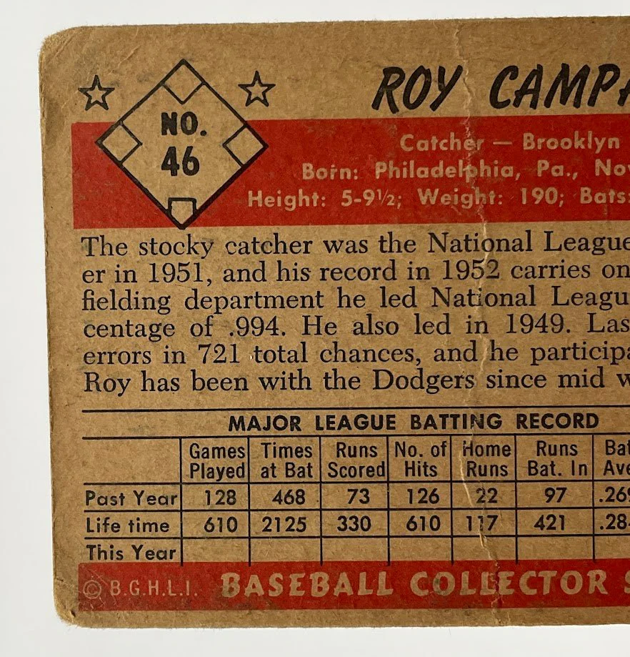 Roy Campanella 1953 Bowman #46 Brooklyn Dodgers PR