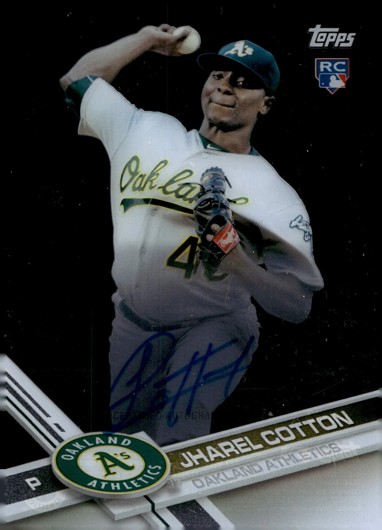 Jharel Cotton 2017 Topps Clearly RC Auto #CAAU-JC