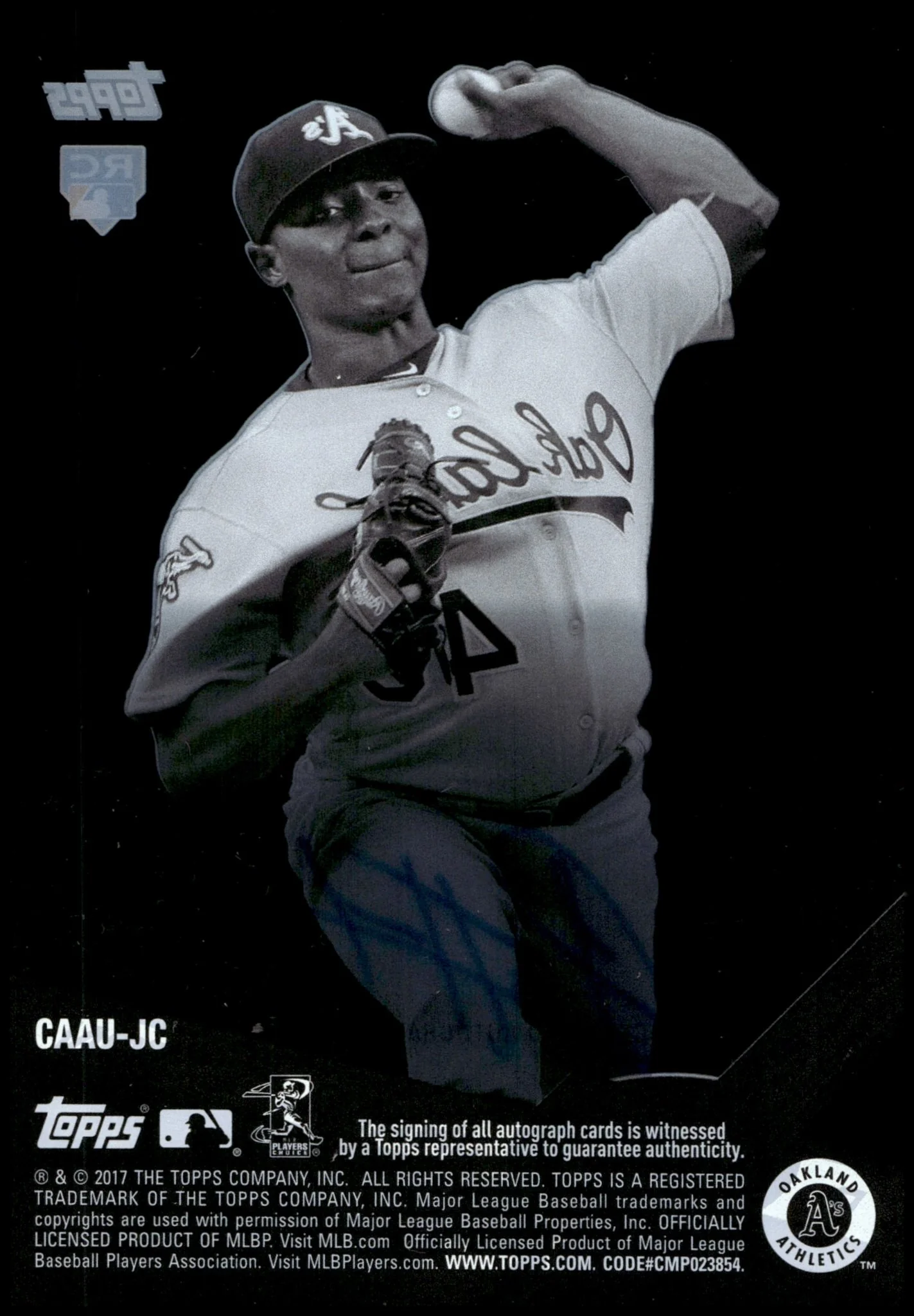Jharel Cotton 2017 Topps Clearly RC Auto #CAAU-JC