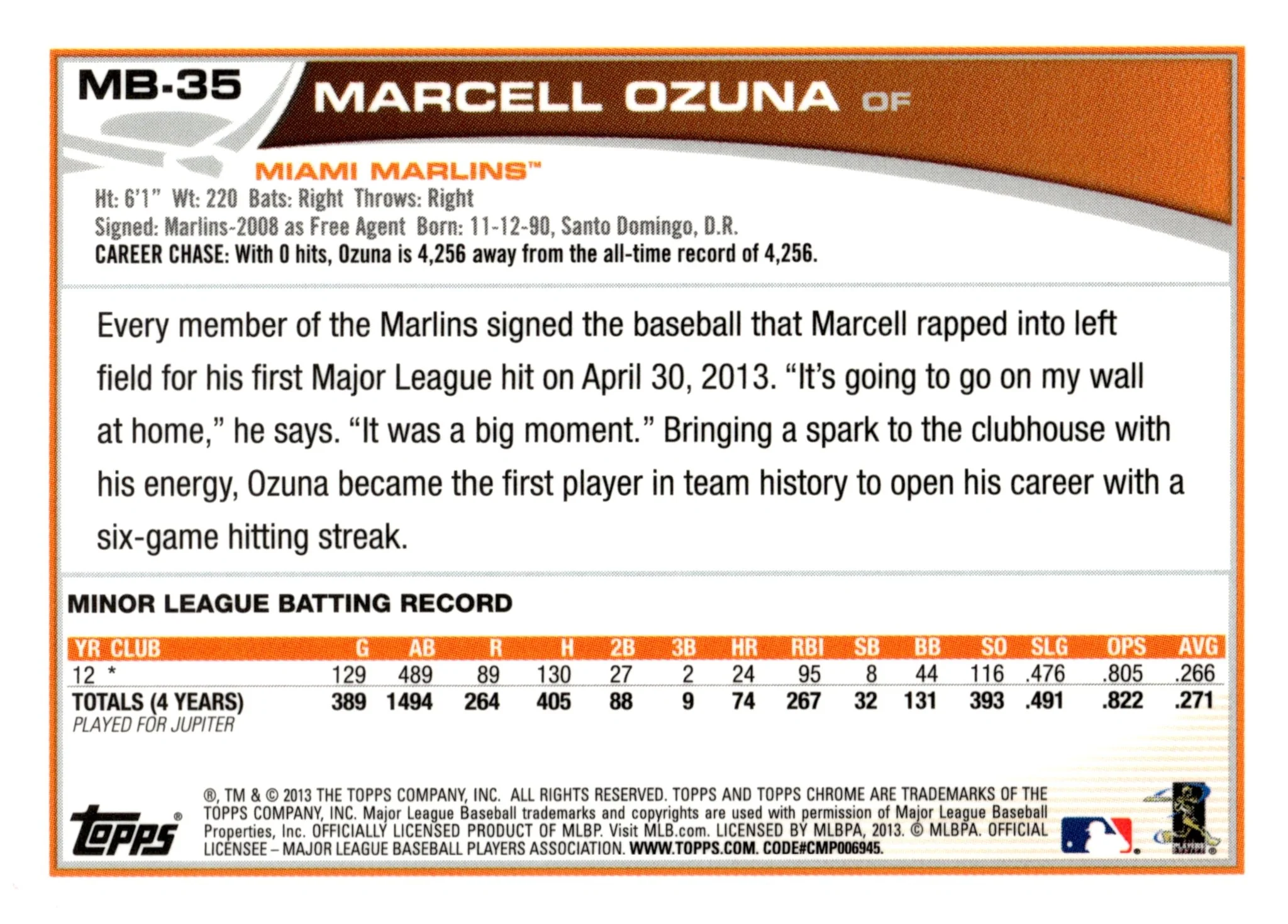 460-marcell-ozuna-2013-topps-chrome-rc-mb-35-2.webp Marcell Ozuna 2013 Topps Chrome RC #MB-35