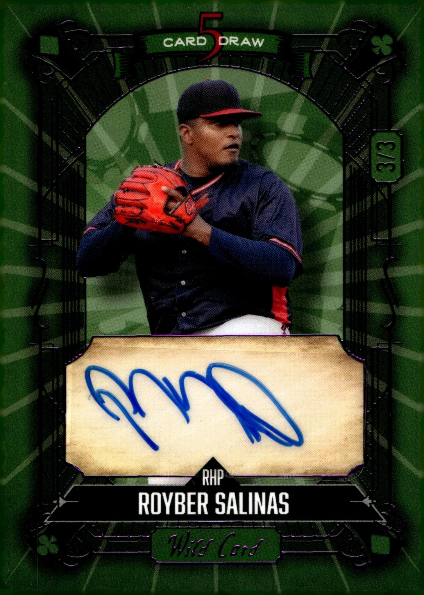 470-royber-salinas-2024-wild-card-5-card-draw-green-auto-3-3-5cdc-rsa-1.webp Royber Salinas 2024 Wild Card 5 Card Draw Green Auto 3/3 #5CDC-RSA