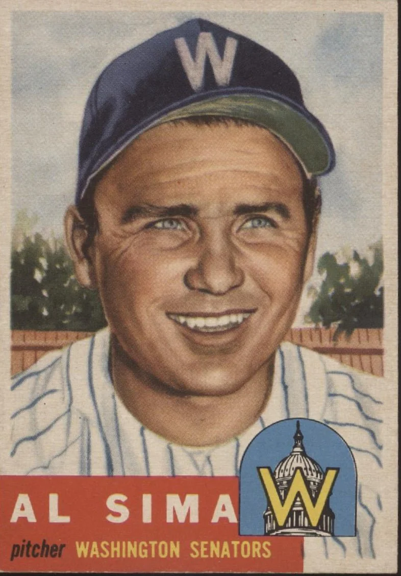 Al Sima 1953 Topps #241 Washington Senators VG