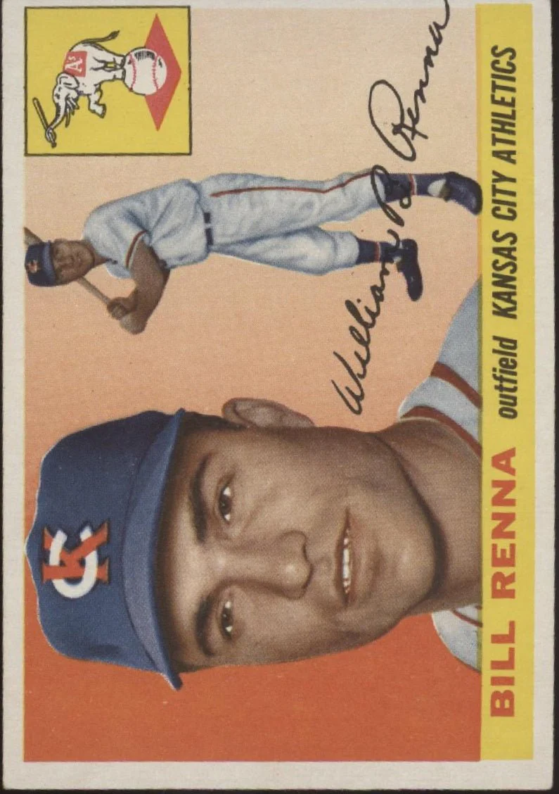 Bill Renna 1955 Topps #121 Kansas City Athletics EX