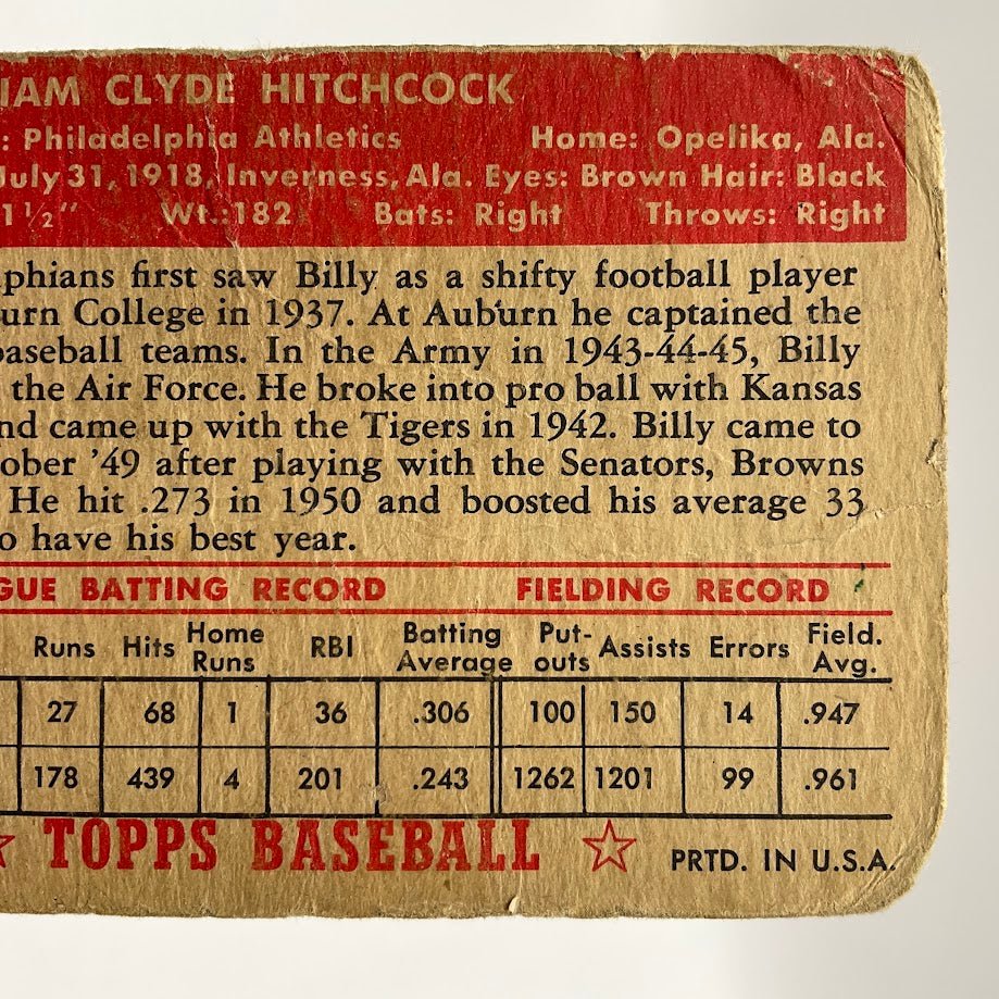 489-billy-hitchcock-1952-topps-182-philadelphia-athletics-pr-5.jpg Billy Hitchcock 1952 Topps #182 Philadelphia Athletics PR