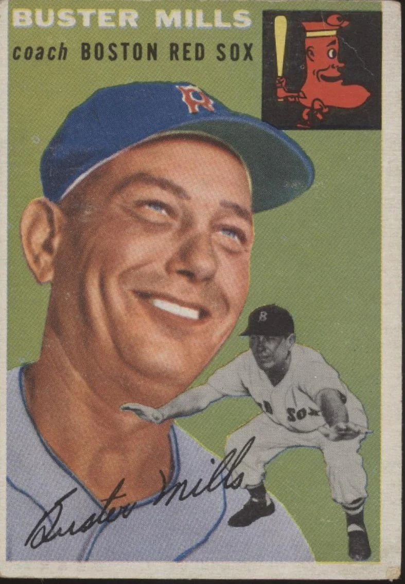 Buster Mills 1954 Topps RC #227 Boston Red Sox VG