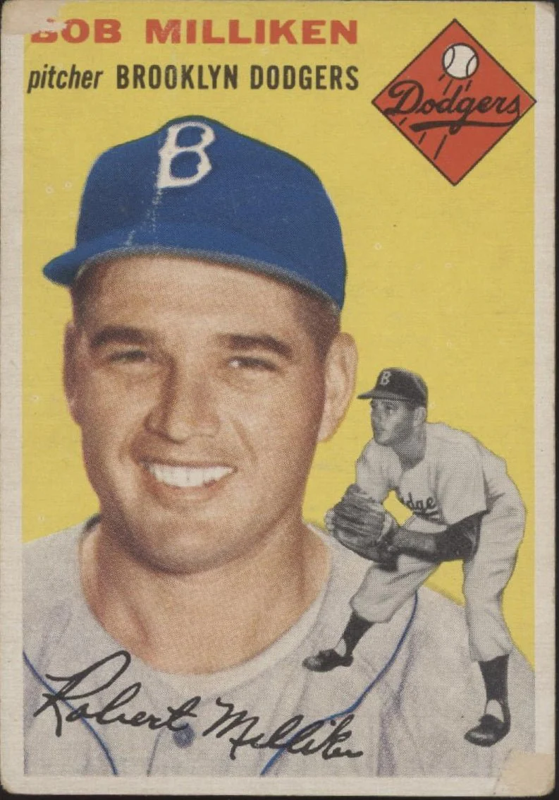 Bob Milliken 1954 Topps #177 Brooklyn Dodgers VG