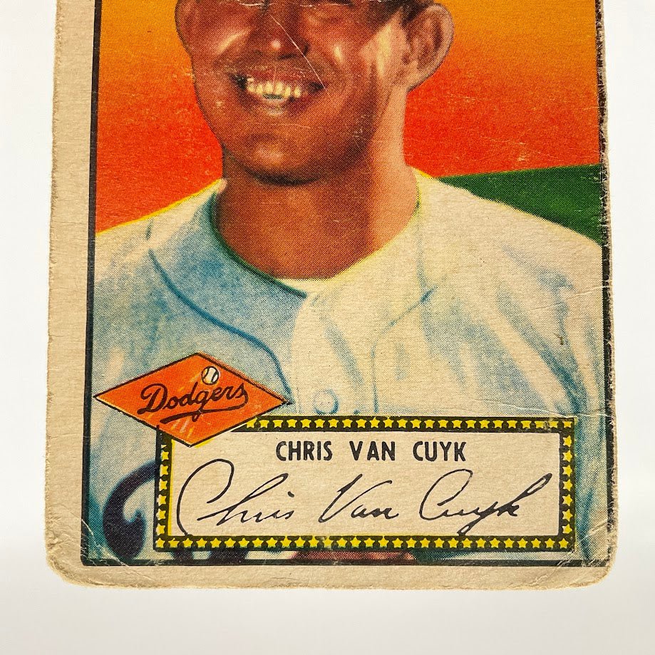 Chris Van Cuyk 1952 Topps RC #53 Brooklyn Dodgers PR #4