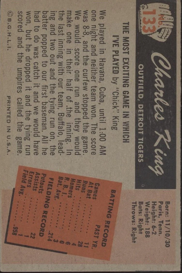 518-charles-king-1955-bowman-rc-133-detroit-tigers-vg-ex-2.webp Charles King 1955 Bowman RC #133 Detroit Tigers VG-EX