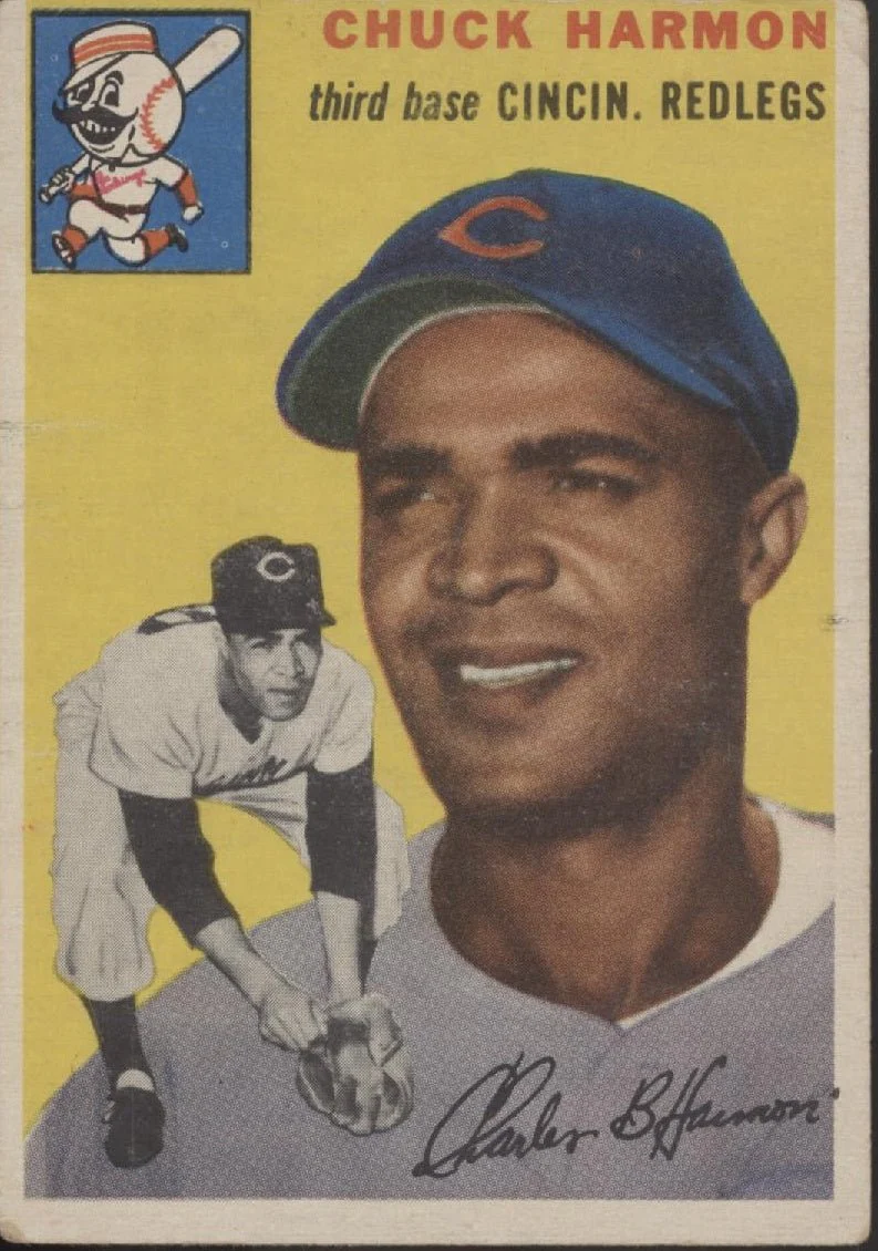 Chuck Harmon 1954 Topps RC #182 Cincinnati Redlegs VG