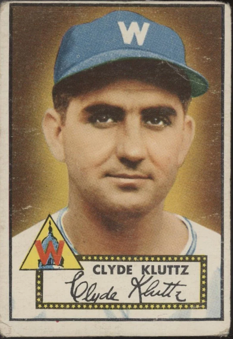 Clyde Kluttz 1952 Topps RC #132 Washington Senators GD