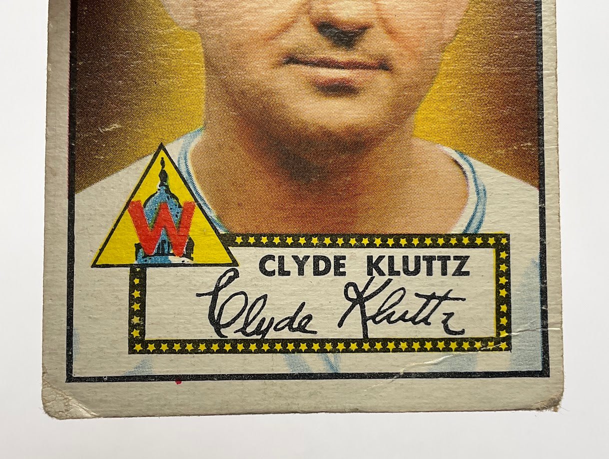 Clyde Kluttz 1952 Topps RC #132 Washington Senators GD