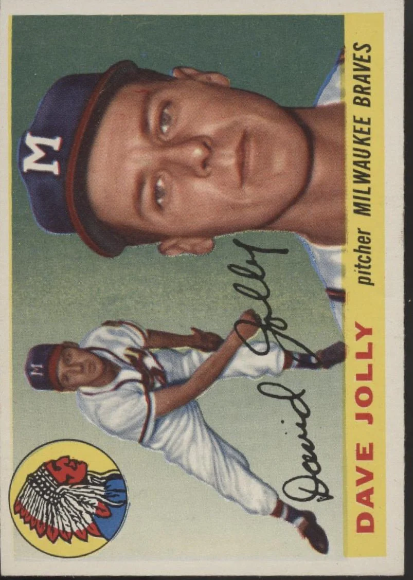 Dave Jolly 1955 Topps #35 Milwaukee Braves EX