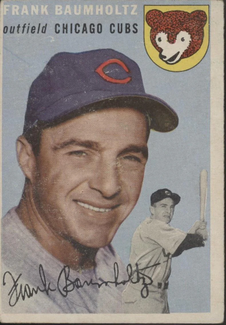 Frank Baumholtz 1954 Topps #60 Chicago Cubs VG