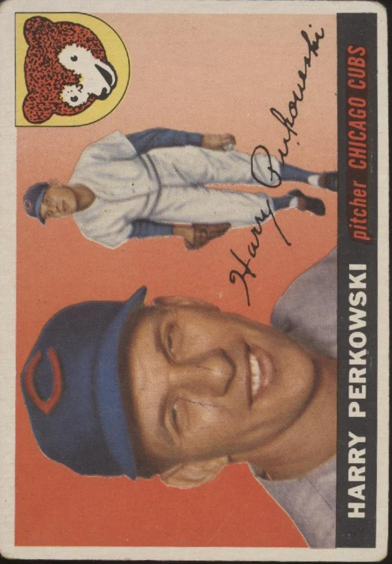 Harry Perkowski 1955 Topps #184 Chicago Cubs VG