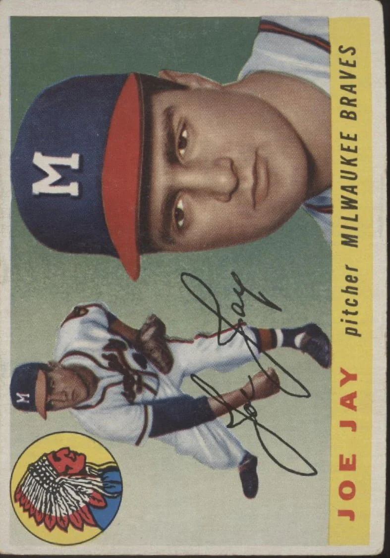 Joe Jay 1955 Topps #134 Milwaukee Braves VG