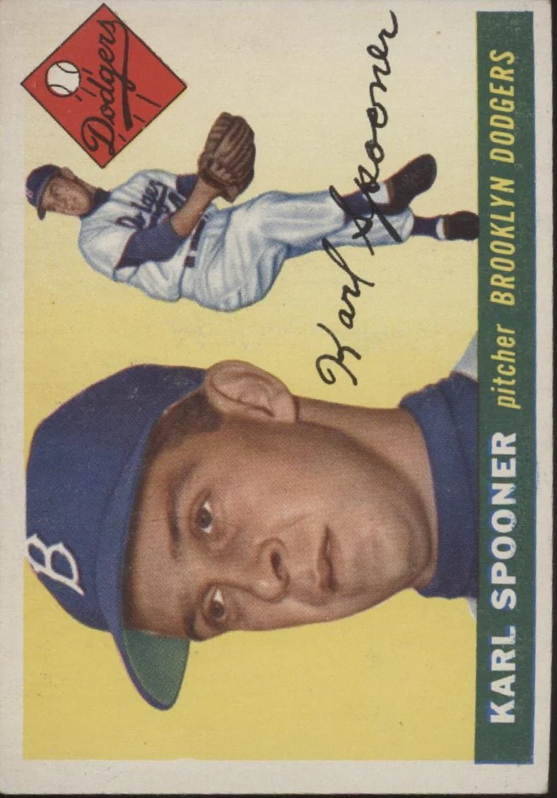 Karl Spooner 1955 Topps RC #90 Brooklyn Dodgers VG-EX