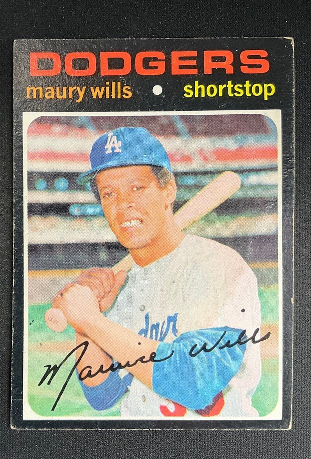 Maury Wills 1971 Topps #385 Los Angeles Dodgers VG