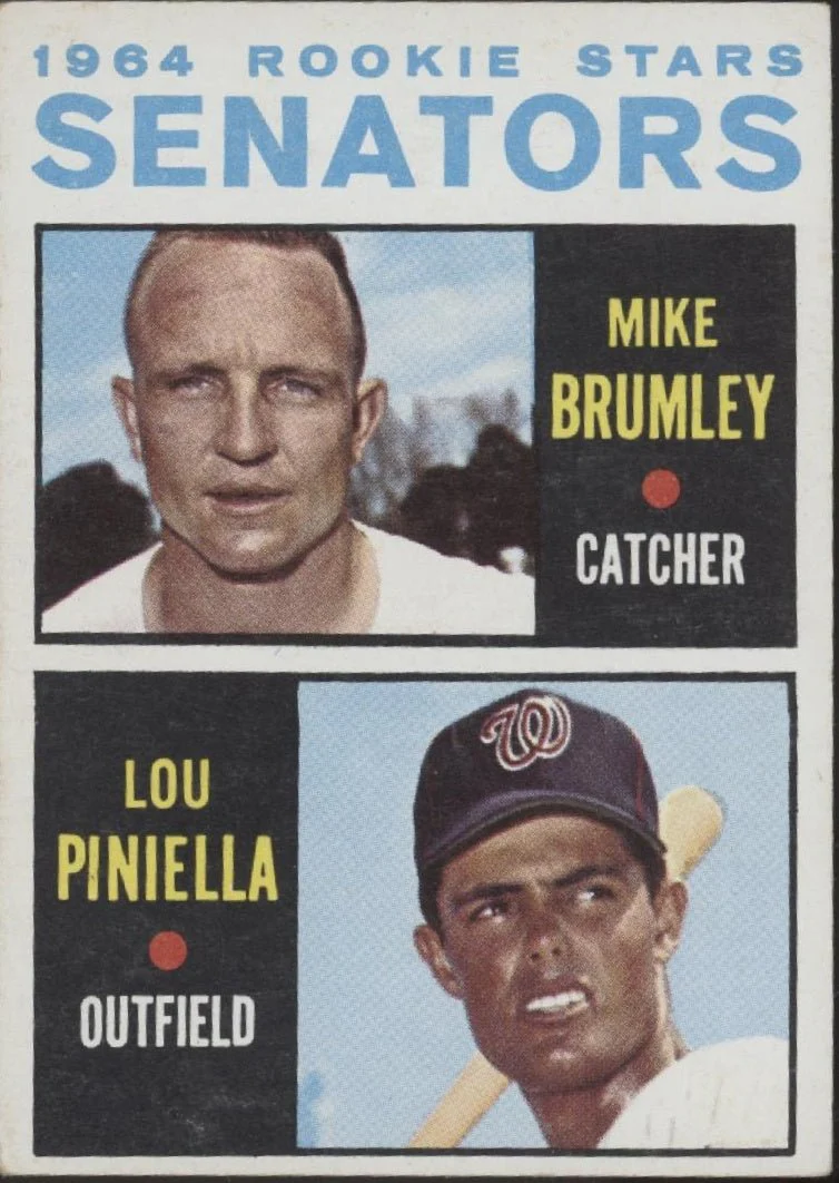 Mike Brumley / Lou Piniella 1964 Topps Senators Rookie Stars RC #167 VG #2
