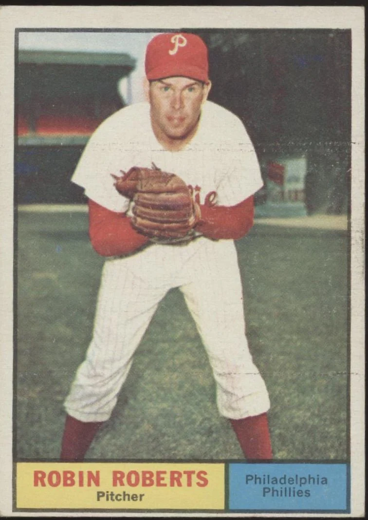 Robin Roberts 1961 Topps #20 Philadelphia Phillies VG #2