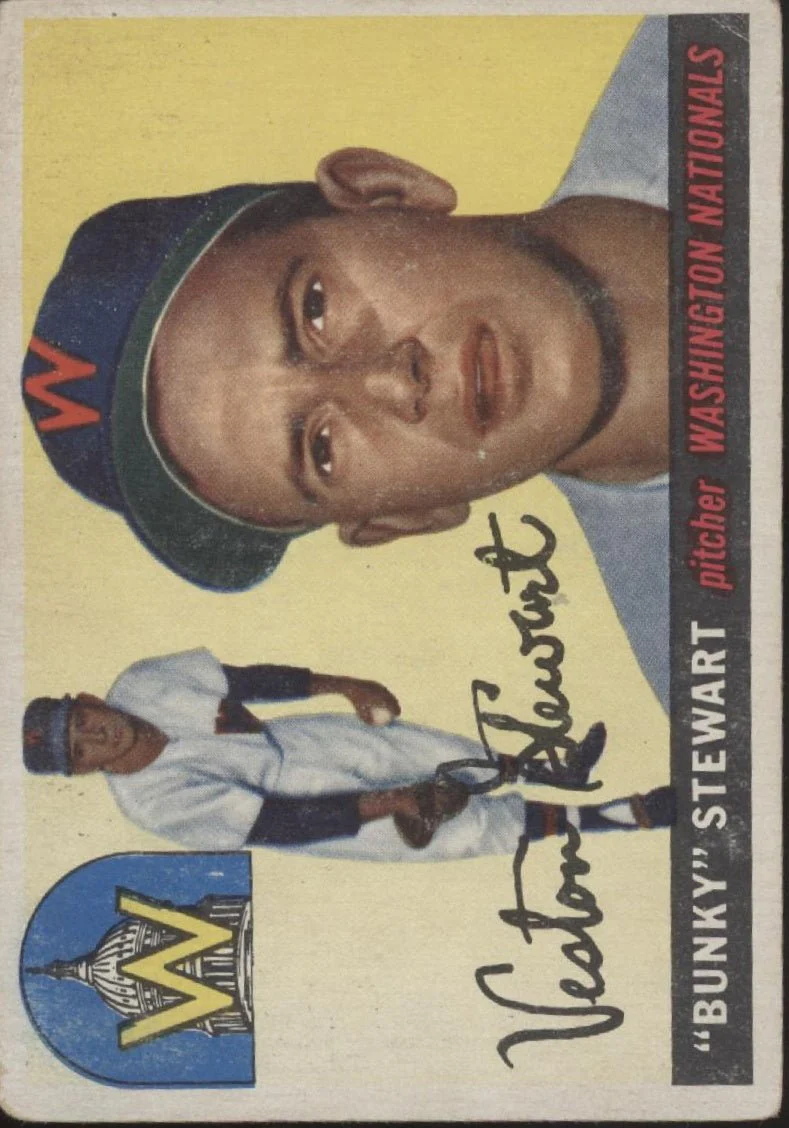 Bunky Stewart 1955 Topps RC #136 Washington Senators VG