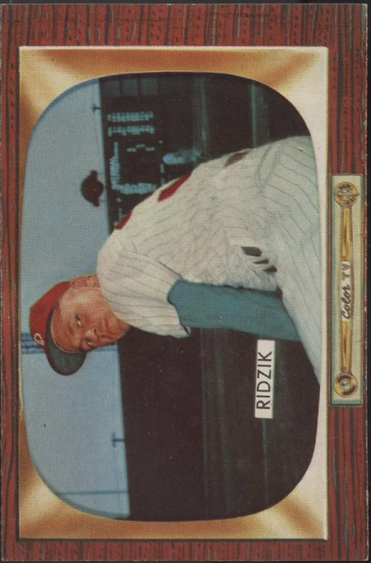 Steve Ridzik 1955 Bowman #111 Philadelphia Phillies EX #2