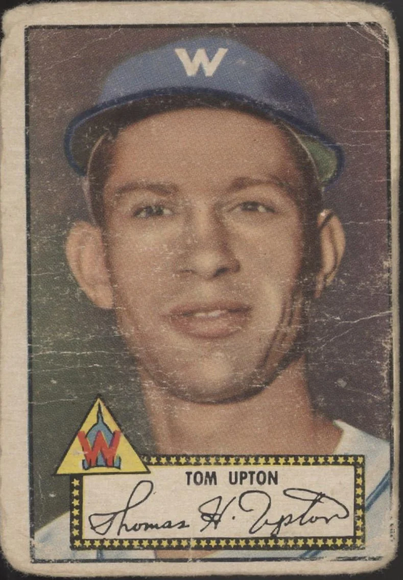 Tom Upton 1952 Topps RC #71 Washington Senators PR