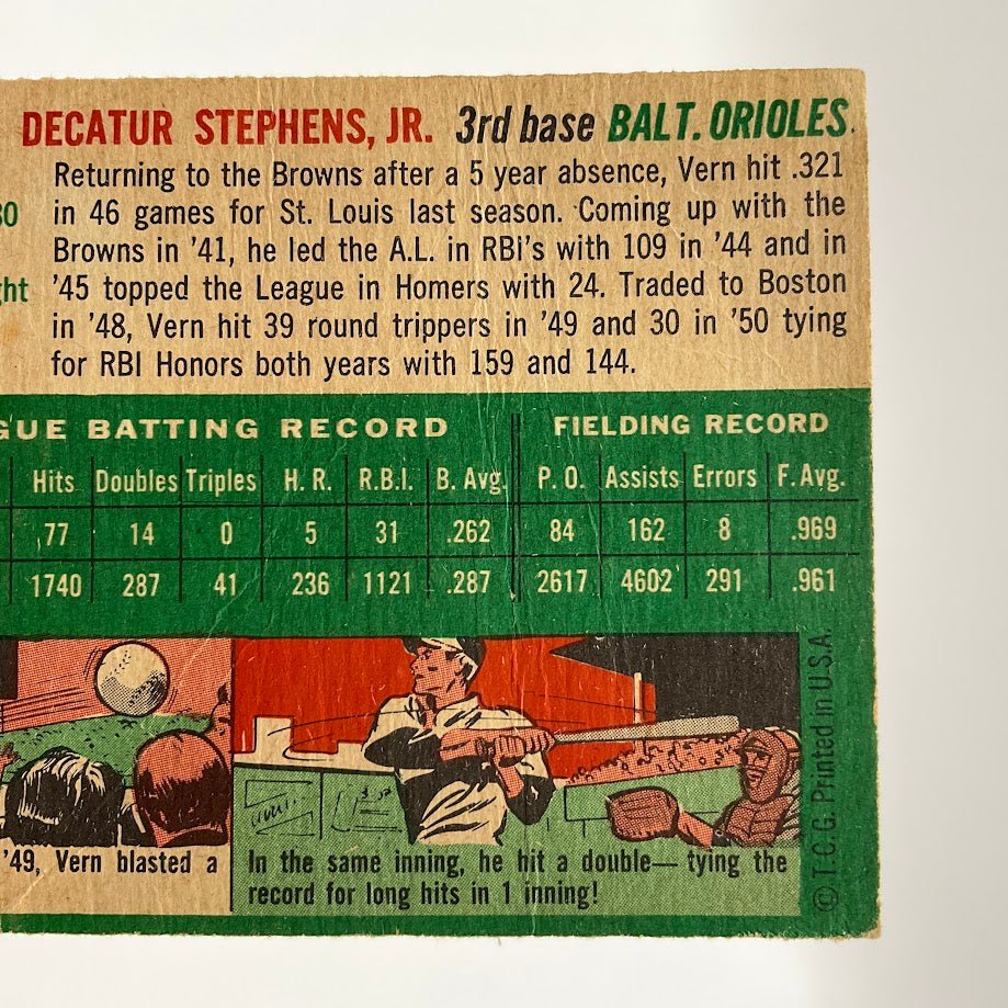 Vern Stephens 1954 Topps #54 Baltimore Orioles GD