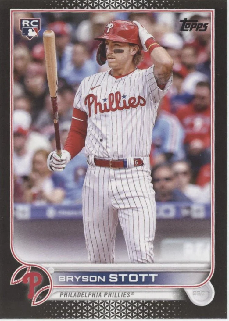 Bryson Stott 2022 Topps Update Series Black Border RC 27/71 #US224