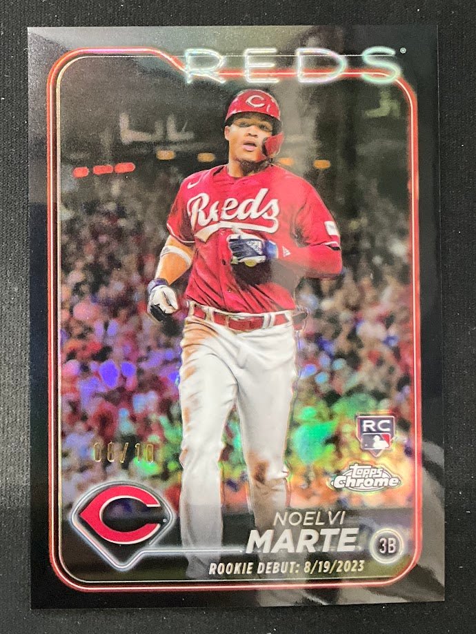 Noelvi Marte 2024 Topps Chrome Update Series Black Refractor RC 08/10 #USC91