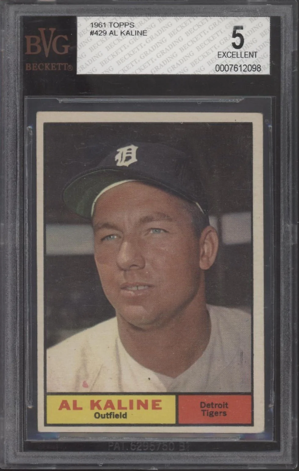 686-al-kaline-1961-topps-429-detroit-tigers-beckett-5-1.webp Al Kaline 1961 Topps #429 Detroit Tigers Beckett 5