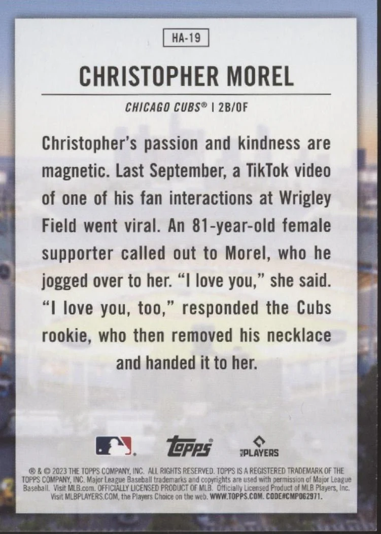 Christopher Morel 2023 Topps Home Field Advantage RC #HA-19