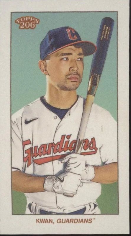 Steven Kwan 2024 Topps 206 Lenox Back Mini