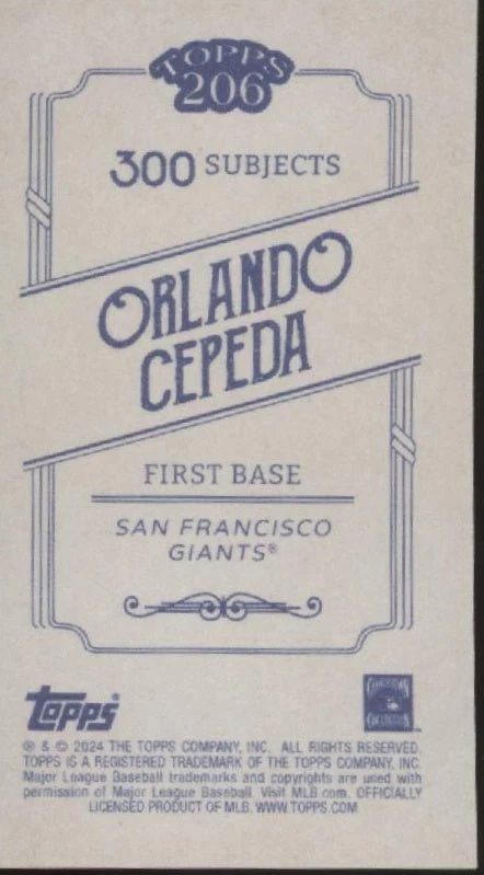 Orlando Cepeda 2024 Topps 206 Mini
