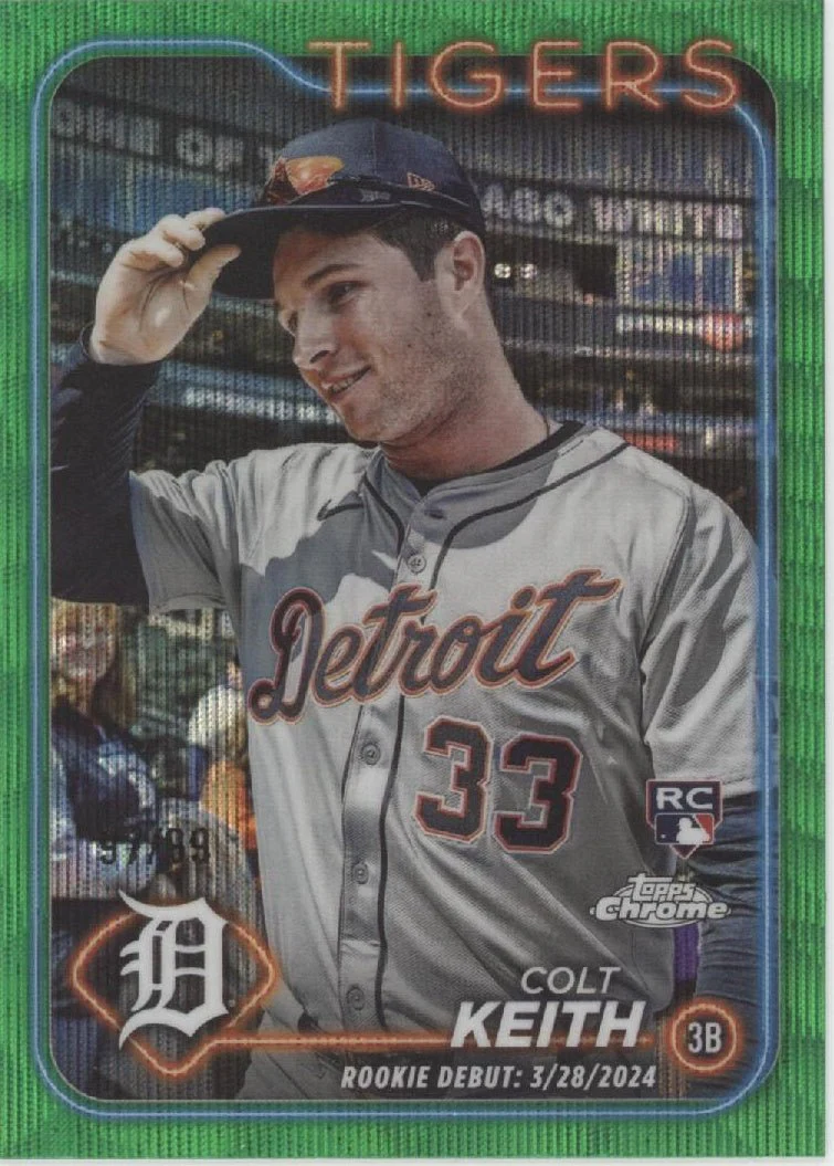 Colt Harris 2024 Topps Chrome Green Wave Refractor RC 97/99 #USC178 #1