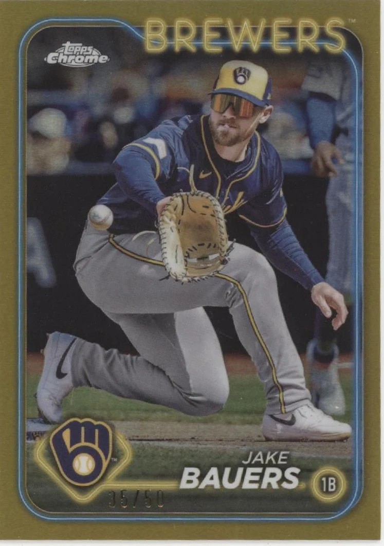 Jake Bauers 2024 Topps Chrome Gold Refractor 35/50 #USC36
