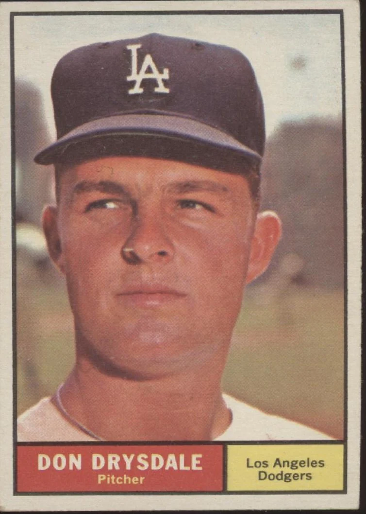 Don Drysdale 1961 Topps #260 Los Angeles Dodgers VG-EX