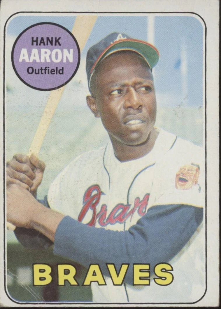 Hank Aaron 1969 Topps #100 Atlanta Braves GD #4