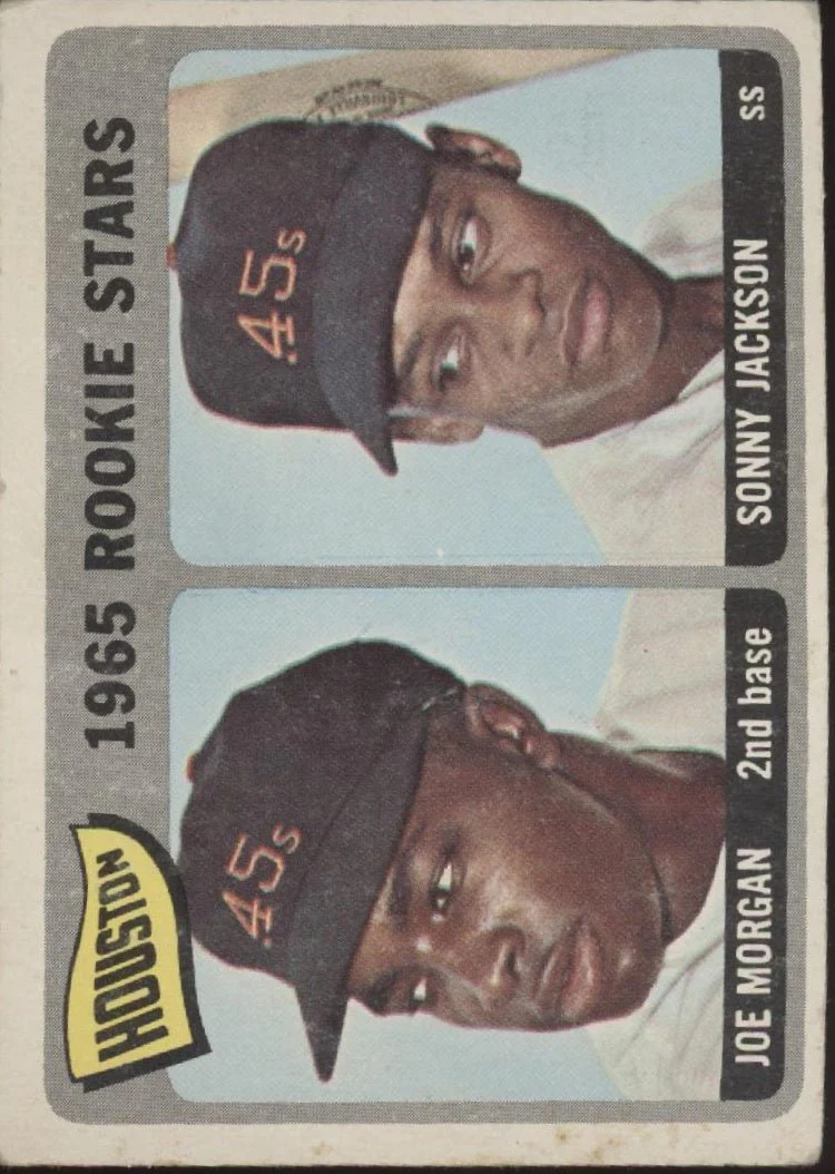 739-joe-morgan-sonny-jackson-1965-topps-rookie-stars-16-gd-5-1.webp Joe Morgan / Sonny Jackson 1965 Topps Rookie Stars #16 GD #5