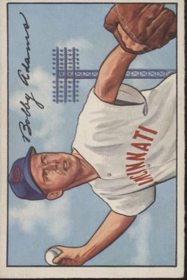 Bobby Adams 1952 Bowman #166 Cincinnati Reds VG