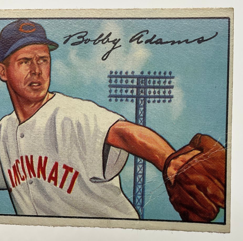 Bobby Adams 1952 Bowman #166 Cincinnati Reds VG