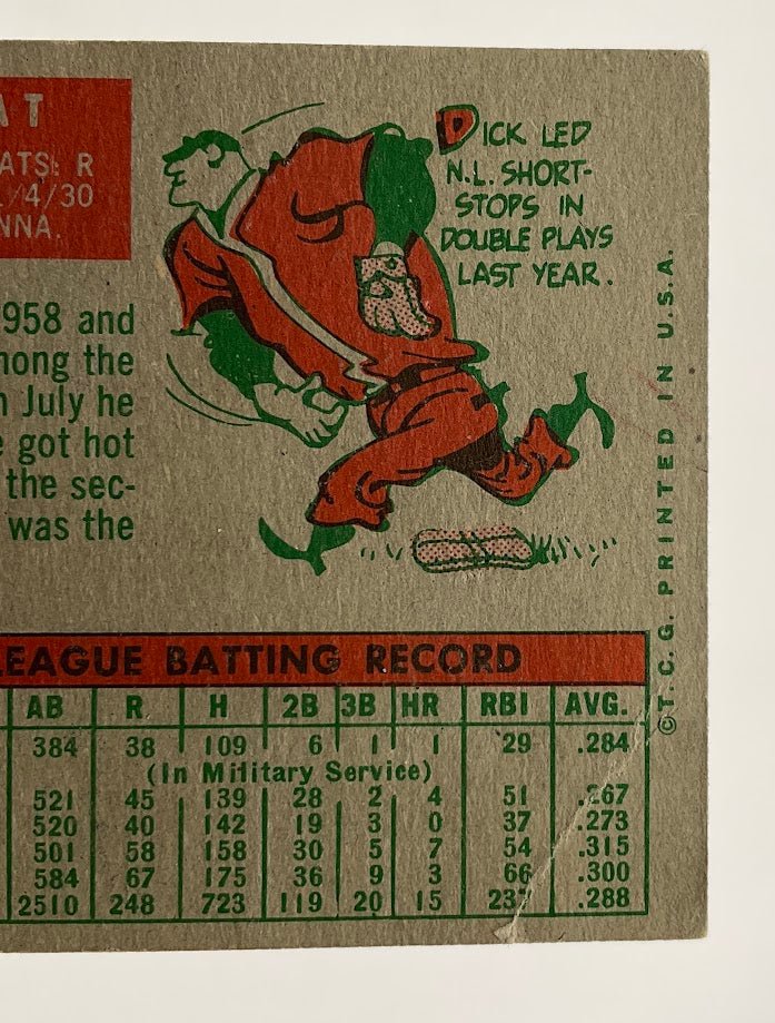 Dick Groat 1959 Topps #160 Pittsburgh Pirates VG